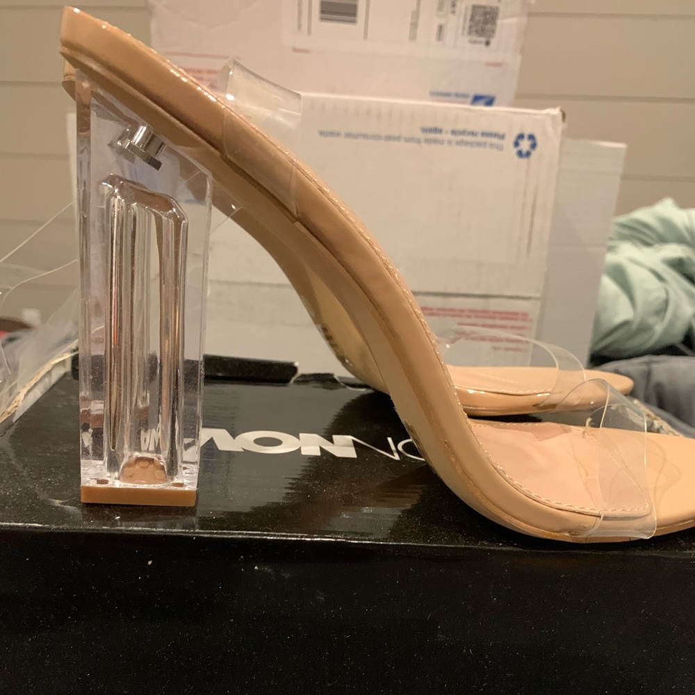 Lucite/Clear heel